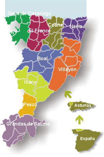 Mapa de Navia - Porcía